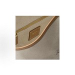 PRADA letter-patterned detachable leather keychain, Tote bag, shopping bag, handbag, medium-sized women\'s style, beige with light brown